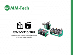 水道システムの操作実証のための350mmプラスチックPEパイプバック融合溶接機械