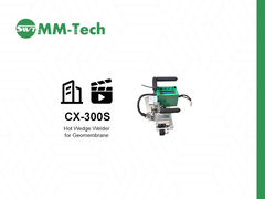 建設現場でのCX-300Sジオメンブレン溶接機