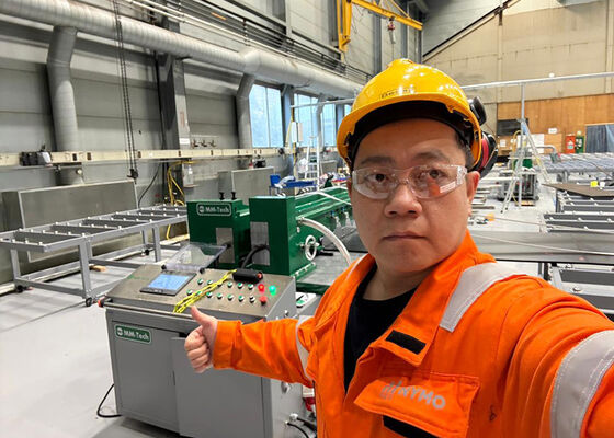 6M Sheet Butt Fusion Welding Machine For Fabricating HDPE Tanks For Salmon Farming Under Sea in Norway 