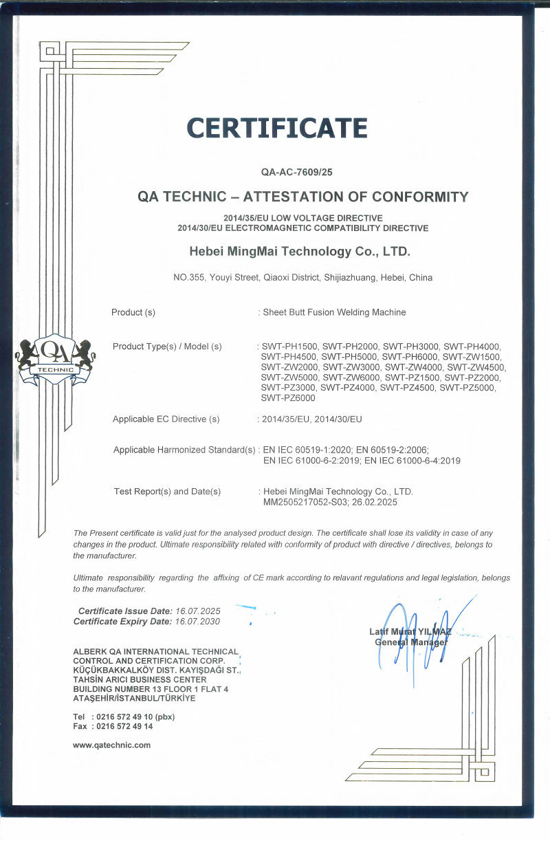 中国 Hebei Mingmai Technology Co.,Ltd 認証